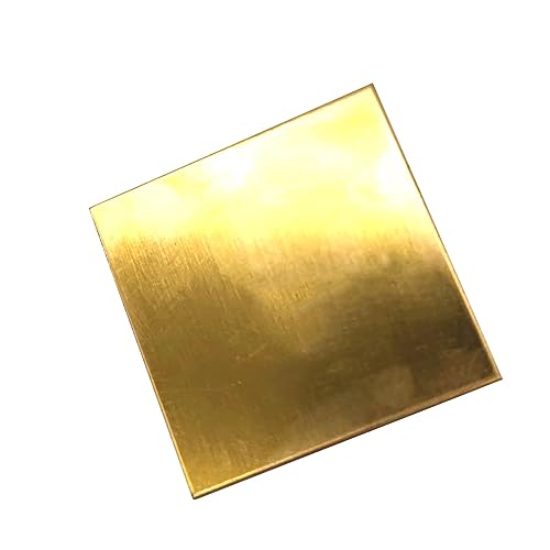 真鍮の金属板シート 1枚の真鍮ストリップシート箔金属薄板装飾趣味彫刻溶接アートクラフト用(4mm x 100mm x 100mm)