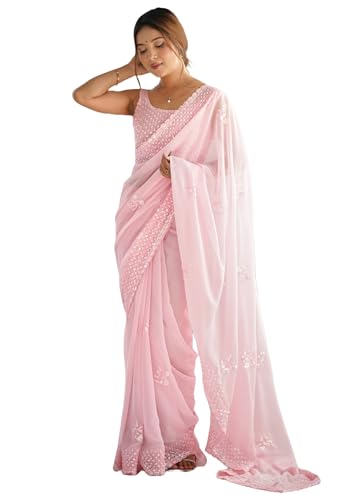 Sari en tissu Georgette Seqwance 15353 de qualité supérieure