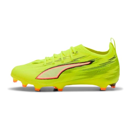 PUMA Ultra 6 PRO FG/AG JR Soccer Shoe, Yellow Alert Black-Glowing RED-Lime Squeeze, 2.5 UK