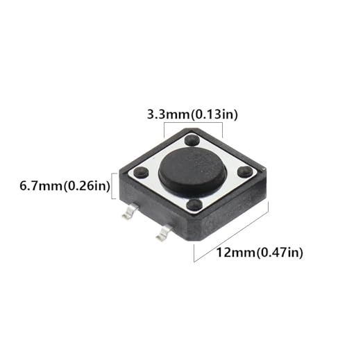 Mini-interrupteur tactile à contact franc et clic net 12x12mm - 5
