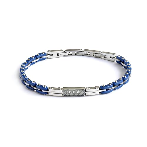Zordixon Bracelet Homme Chaîne en Céramique Bleue avec Accessoires en Acier Inoxydable - Taille...