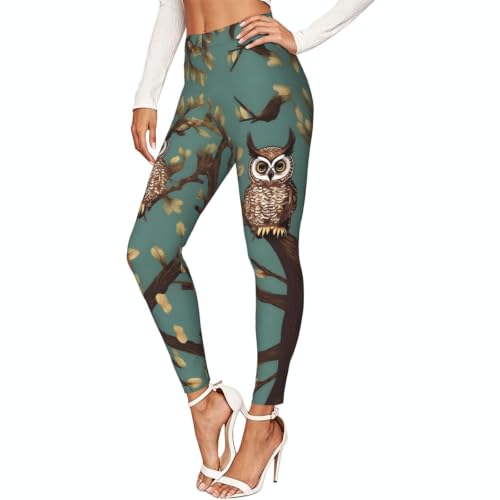 Leggings de compresión suave de alta densidad con estampado textil botánico