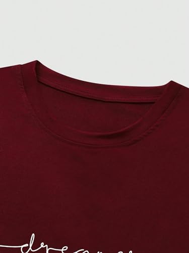 Floerns Men's Letter Print Short Sleeve Colorblock Crewneck Casual Tee Shirt3