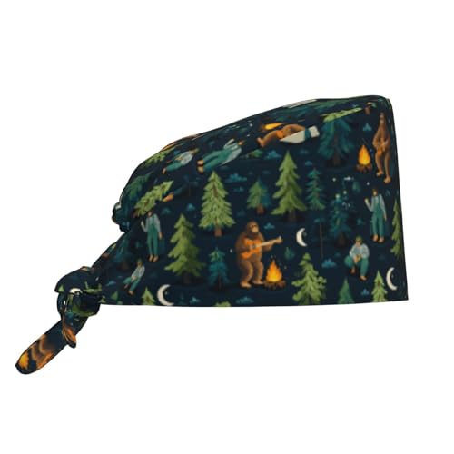 Image of Working Cap Scrub Cap with Sweatband | Adjustable Nurse Surgical Caps, for Men Women, Tie Back Hat