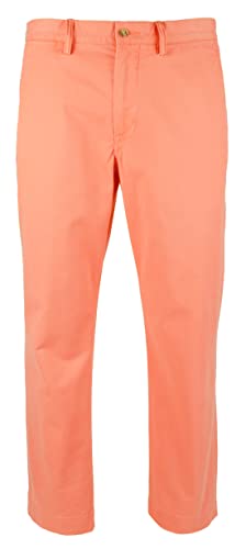 Polo Ralph Lauren Men's Stretch Straight Fit Cotton Twill Chino Pants-O-34Wx34L Orange