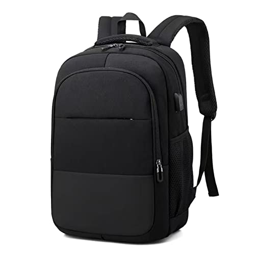 WASTE Mochila De Viaje De Negocios, Portátil Impermeable con Puerto De Carga USB para Hombres Y Mujeres Viajes De Negocios (Negro) 0322 (Color : Black)