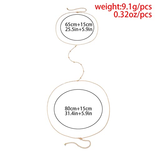 Body Chain Sexy Layered Bikini Waist Belly Chain Summer Beach Party Body Jewelry (Style-A,Gold) #TOP4