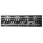 OMOTON Clavier Bluetooth pour Mac, Clavier sans Fil Rechargeable Multi-dispositifs avec 3 Canaux Bluetooth pour Apple Mac Pro/Mini, MacBook Pro/Air, iMac Pro, AZERTY Français, Gris Foncé
