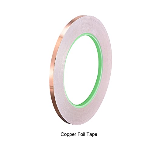 Image of Copper Foil Tape Conductive Adhesive Double Sided, [for EMI Shielding, Stained Glass, Paper Circuits, Grounding] - 3 /16 inch /98ft