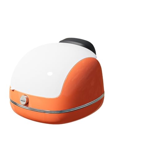 Yubbuio バイク用リアボックス トップケース 35L 大容量 着脱可能 汎用 原付・スクーター対応 フルフェイスヘルメット収納可能 ツーリング・通勤に最適 アンテナ飾り(E) (F)