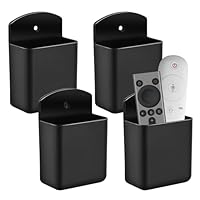 JSMTKJ 4 Stück Fernbedienung Halterung Fernbedienung Wandstifthalter Fernbedienung Halter Aufbewahrung selbstklebend Wandmontage Kein Bohren für Controller, Organizer Box