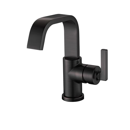 Luxier Raiden BSH14-SO Single Hole Single-Handle Bathroom Faucet with Drain in Oil Rubbed Bronze