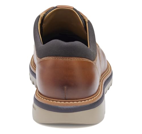 Johnston & Murphy Men's Algood Plain Toe Shoe, Tan Full Grain, 12 M3