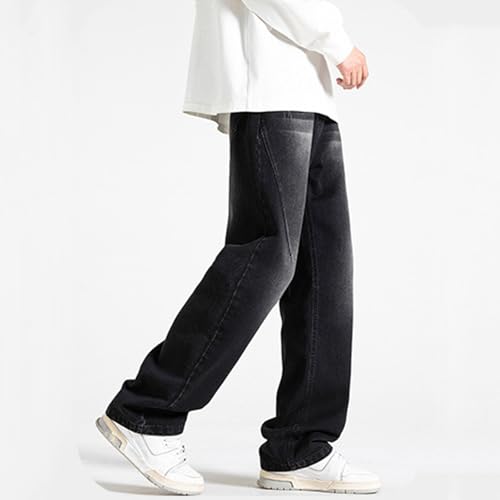 Baggy Jeans for Men Y2k Straight Leg Loose Fit Seam Front Casual Hip Hop Skater Denim Jeans Streetwear4
