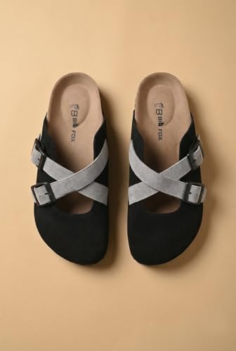 Image of Big Fox Men's Premium Closed-Toe Comfort Sandals with Adjustable Buckles | Cushioned Footbed | Casual