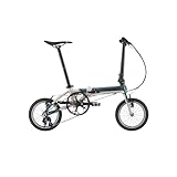 ダホン(DAHON) K3 折りたたみ自転車 2025年モデル 軽量 14インチ 3段変速 アルミフレーム ピーコックブルー