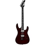 Dean Guitars MD 24 Select 6 String Flame Top Electric Guitar, Right, Trans Cherry (MD24 FM TCH)