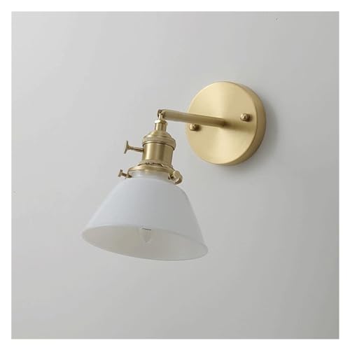 Aplique de pared E27 lámpara de pared junto a la cama con pantalla de vidrio 4