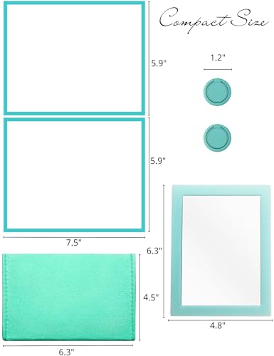 Image of Mymazn Magnetic Locker Mirror for School Locker, 5pcs Locker Accessories Kit with Magnetic Mirror, Dry Erase Board, Pen Holder, Locker Magnets for Refrigerator, Office Cabinet (Blue)