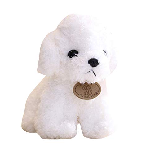 Plush Stuffed Animal Puppy Dog, Ultra Soft and Snuggly Stuffed Animal Doll for Creative,for Boys, Girls, Children Ages 3 and Up (White 1)