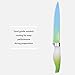 FASAKA Colorful Kitchen Knife Set 5 Kitchen Knives with Peeler - Non-Stick Stainless Steel Chef Knife Set - Gradient Rainbow Knives with PP Handle