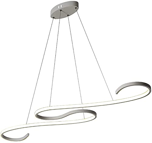 Chandelier LED moderne blanc de 46W en métal et acrylique pour séjour