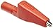 Cal Test Electronics CT3761 Medium Alligator Clip with 4mm Banana Plug Jack, Red (Pack of 10)