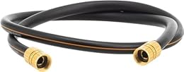 Giraffe Tools Garden Hose 5/8" Custom Length, No Kink, Flexible, Leakproof Water Hose, 600 Burst PSI, 4ft Double Female Fittings,Black Orange