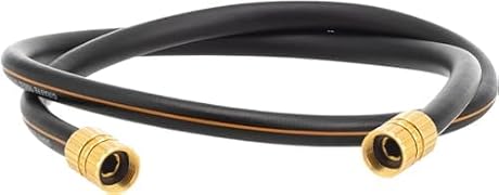 Giraffe Tools Garden Hose 5/8" Custom Length, No Kink, Flexible, Leakproof Water Hose, 600 Burst PSI, 4ft Double Female Fittings,Black Orange