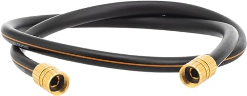 Giraffe Tools Garden Hose 5/8 Custom Length No Kink Flexible Leakproof Water Hose 600 Burst PSI 4ft Double Female Fittings Black Orange