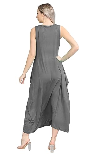 Camiseta de manga corta para mujer gris oscuro con elegante diseño de tulipán italiano talla 44-46 4