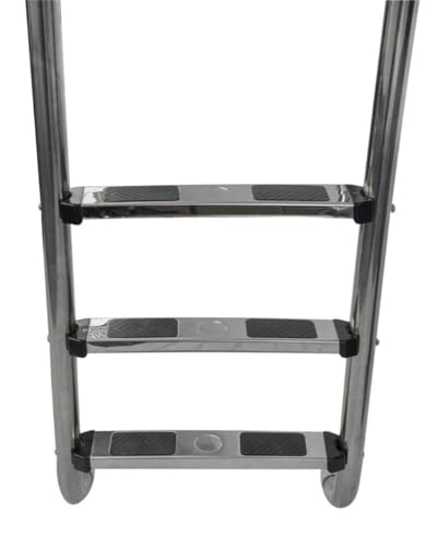 Escalera de acero inoxidable para piscina, 250 lbs, 3 peldaños miniatura 3