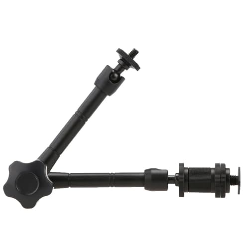 Image of 11-Inch Articulating Magic Arm with Adjustable Super Clamp - Flexible Friction for DSLR Camera Rig, LCD Monitor, LED Light, and Video Accessories