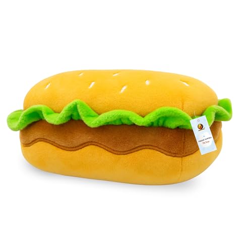 Image of Foodie Puppies Dog Squeaky Plush Toy - (Sandwich) | Durable, Bite-Resistant & Soft Stuffed Chew Toy | Safe, Fun & Interactive for Playtime, Dental Exercise & Teething for Small to Medium Dogs (5cm)