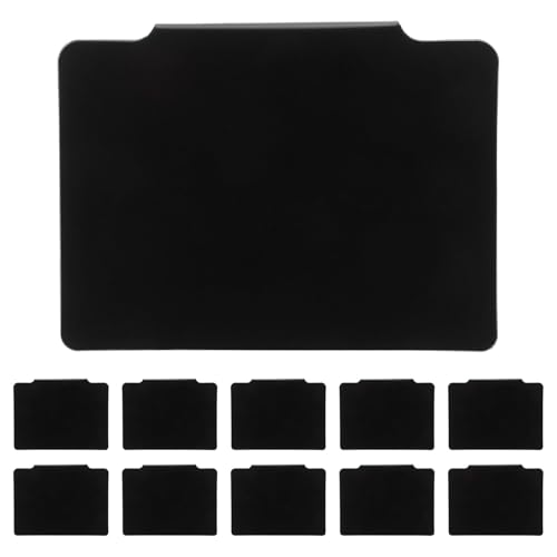 Abaodam バスケットラベルホルダークリップ 12個: 消去可能な黒板ネームタグ - クリップ式ビンラベル - 商品サインホルダー - ブラック