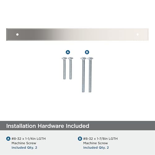Amerock Maymont 10-1/16 inch (256mm) Center-to-Center Rectangle Polished Nickel Cabinet Pull Backplate, BP37593PN by Amerock - Image 4