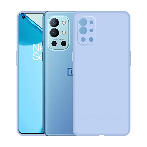 Image of Case Creation Liquid TPU Silicone Cover for Oneplus 9R Soft Case,Anti-Dirty Slim Case Frosted Matte Cute Candy TPU Raised Bezel (Splash of Color) Back Case Cover for Oneplus9R -Light Purple