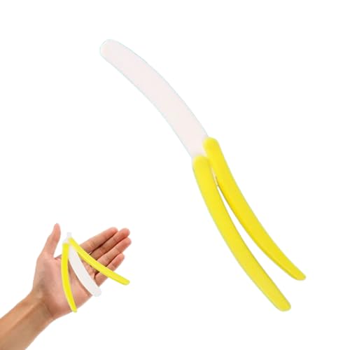 Selxran Banana Butterfly Knife Sturdy Butterfly Fidget Knife for Outdoor Training and Exercise