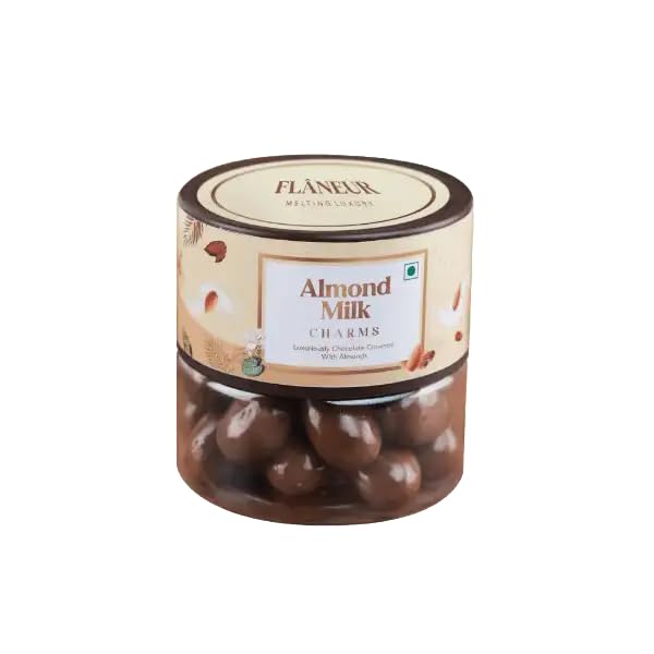 Image of Flaneur Almond Milk Charms, 120 gm | Roasted Whole Alomond Coated with Rich Milk Chocolate | Ideal for Gifting, Celebrations & Everyday Treats, by Haldiram