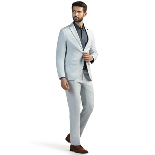 Image of blackberrys Men's Slim Fit Checked 3-Piece Suit