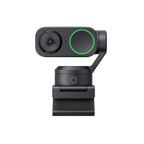 insta360 Link 2 - PTZ 4K Webcam for PC/Mac, 1/2" Sensor, AI Tracking, HDR, AI Noise-Canceling Mic, Gesture Control for Streaming, Video Calls, Gaming, Works with Zoom, Teams, Twitch & More
