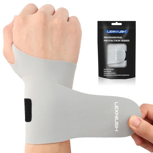 Lexniush Bandages de Poignet Réglables pour Canal Carpien, Arthrose, Tendinite Et Entorse, Soulagement de la Douleur, Orthèse Poignet Droit pour le Sport,...