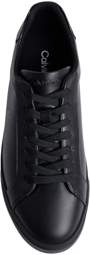 Calvin Klein Herren Cupsole Sneaker Low aus Leder, Schwarz (Triple Black), 42 – Ansicht 5