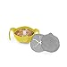 b.box 3 in 1 Bowl with Lid and Straw & Snack Insert | 6 Months + | Color: Lemon Sherbet | 8.5 oz. | BPA-Free | Phthalates & PVC Free | Dishwasher & Microwave Safe