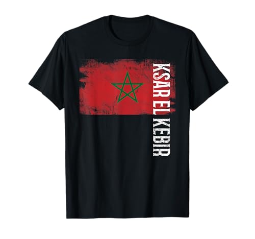 Ksar El Kebir Marocco Flag Shirt per Marocchini Uomo, Donna, Maglietta
