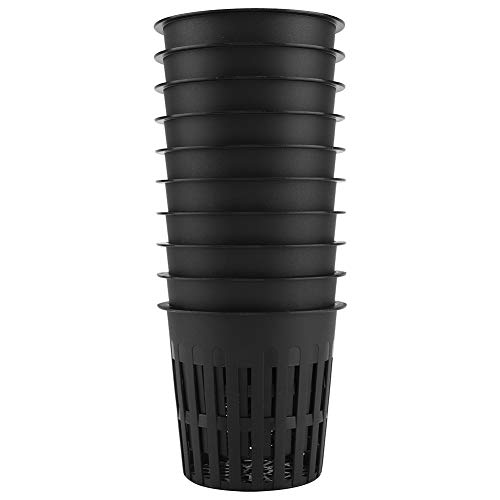 Hydroponique 10pcs Set Tasse de Panier Hydroponique en Plastique et Sûre pour la Plantation de Balcon de Jardin (Noir) Jardinage à la Maison (Noir)