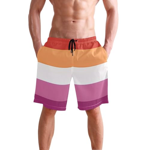 ODAWA Aromantic Flag Pride Swimming Trunks Men Quick Dry Swimming Suits for Men, Mens Swimming Shorts with Mesh Liner3