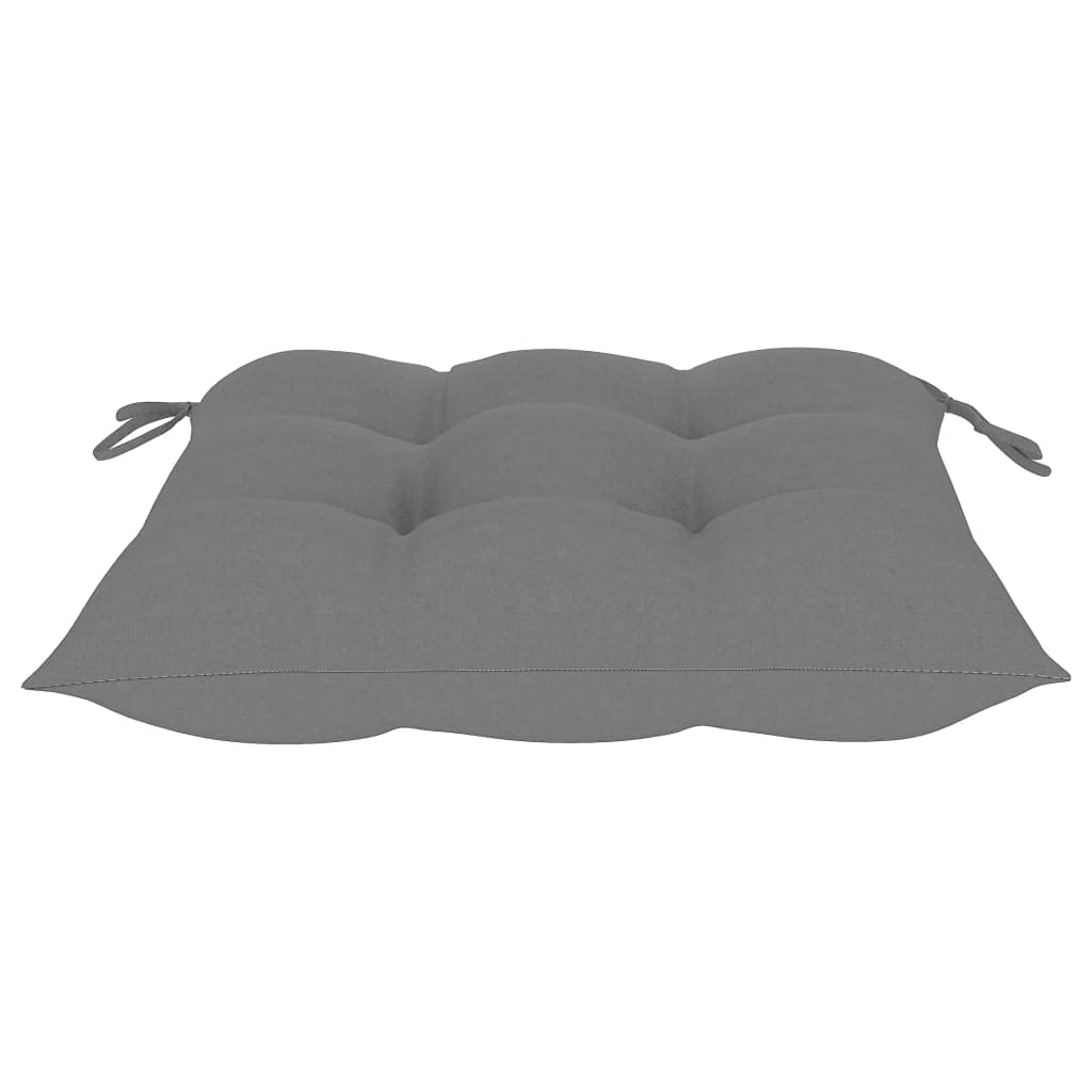 Juego de 4 sillas de jardín de madera con cojines, madera de teca maciza, sazonada y pulida, resistente hasta 110 kg por asiento, ideal para patio.