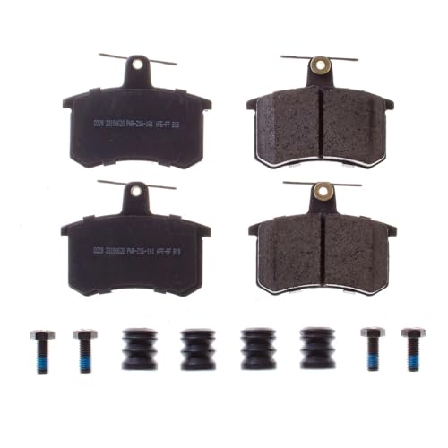 Image of PowerStop Rear Brake Pads for Audi 100 1989-94 |100 Quattro 1989-94 |200 1989-91 |200 Quattro 1989-91 |4000 Quattro 1984-87 - Z17 Ceramic Brake Pads with Installation Hardware, 17-228