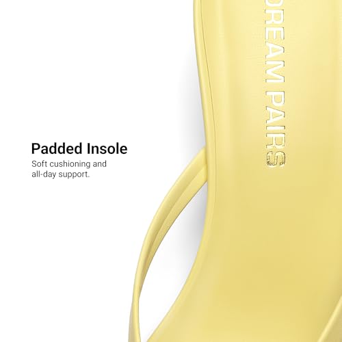 Image of DREAM PAIRS Kitten Heels for Women Flip Flop Low Heels Square Open Toe Sandals Thong 1.97 Inch Heeled Sandals for Summer Vacation